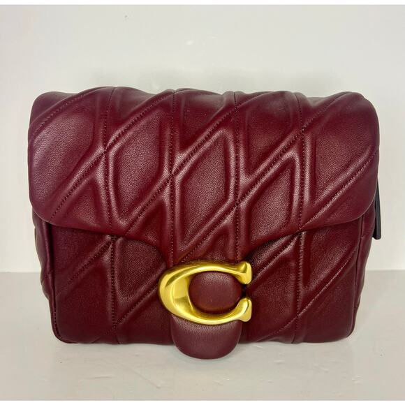 Coach Times Square Tabby 20 Merlot - Picture 1 of 10